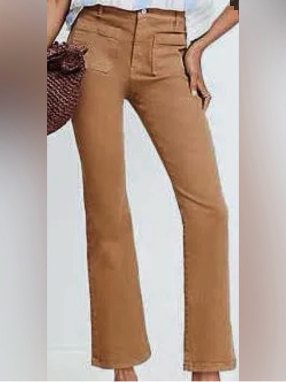 NWOT Ann Taylor Loft High Rise Kick Crop Jeans~Camel